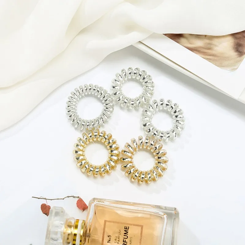 3 шт./компл. Золотой телефонный провод волосы аксессуары спиральная форма