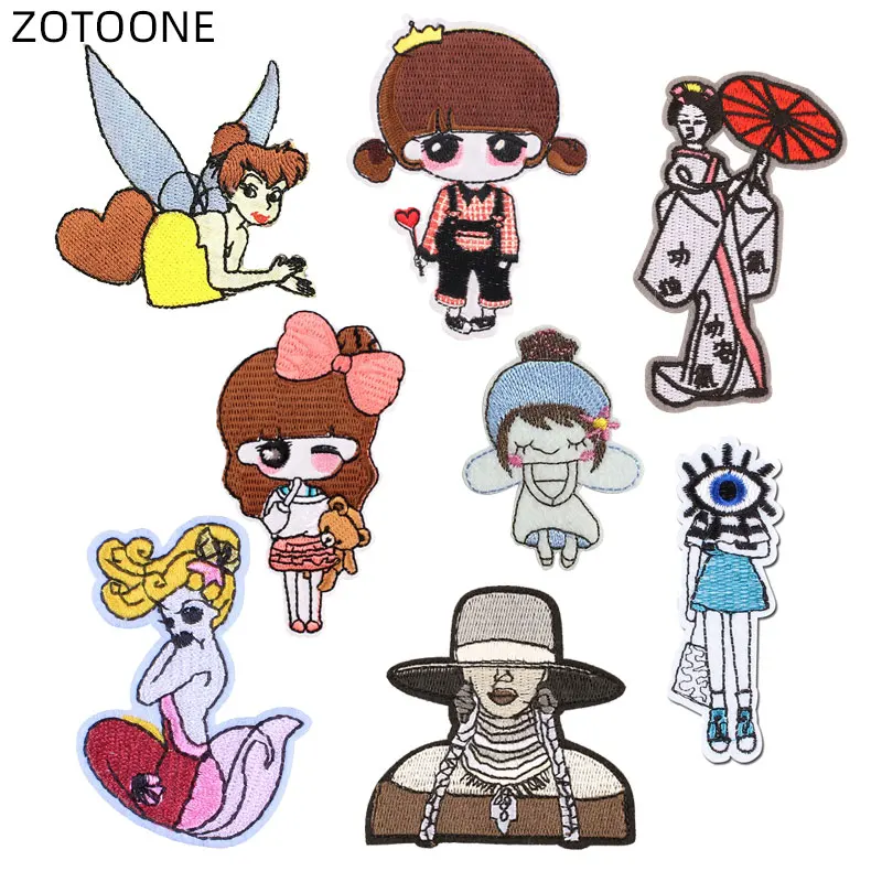 Термоклейкие нашивки ZOTOONE для девочек нашивка одежды джинсов с вышивкой сделай