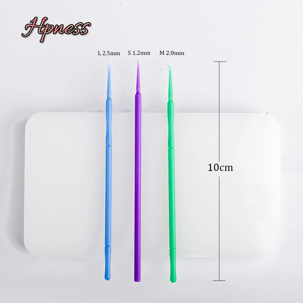 

Free Shipping 100Pcs Disposable Micro Brushes Cotton Swabs Lashes Brush Mascara Wands Eyelash Extension Applicator Cosmetic