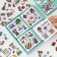 100 pcs kawaii washi stickers set cute girl kids pets sweet food adhesive label decorative sticker for scrapbook journaling