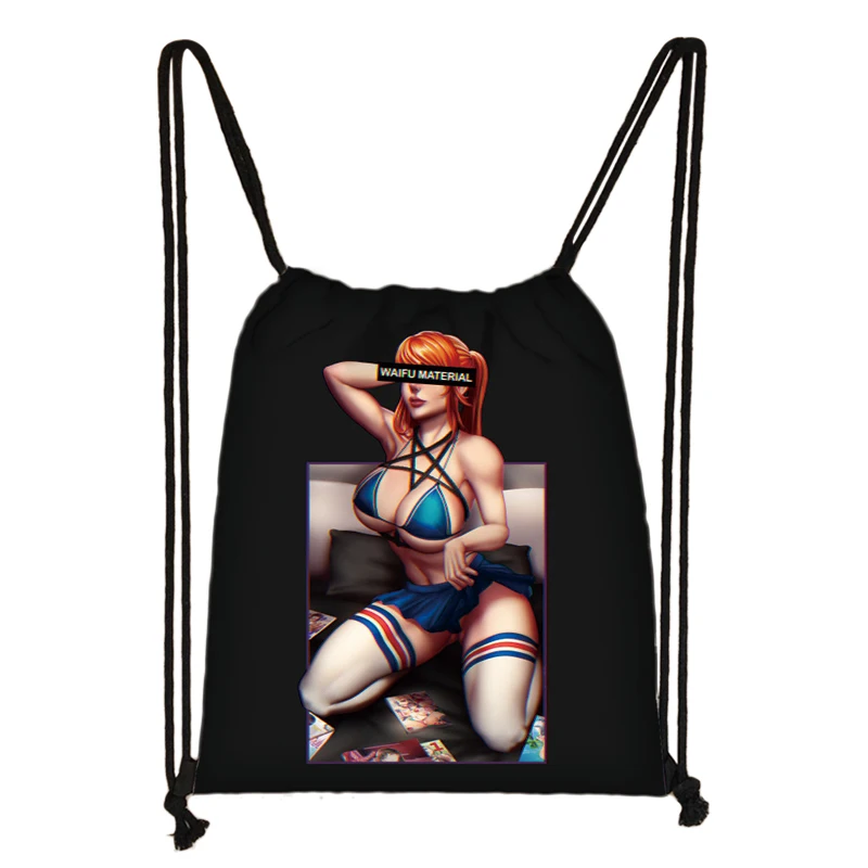 skd-sugoi22 Sugoi Senpai аниме Waifu печать шнурок Сумка для женщин Дорожные сумки boku no hero сумка для хранения мужской рюкзак подростковые сумки на плечо - Цвет: skd-sugoi22