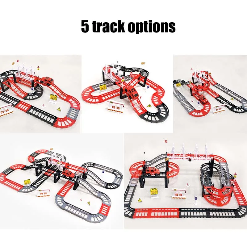 Электрический гоночный вагон многоуровневый Расширенный трек железная дорога