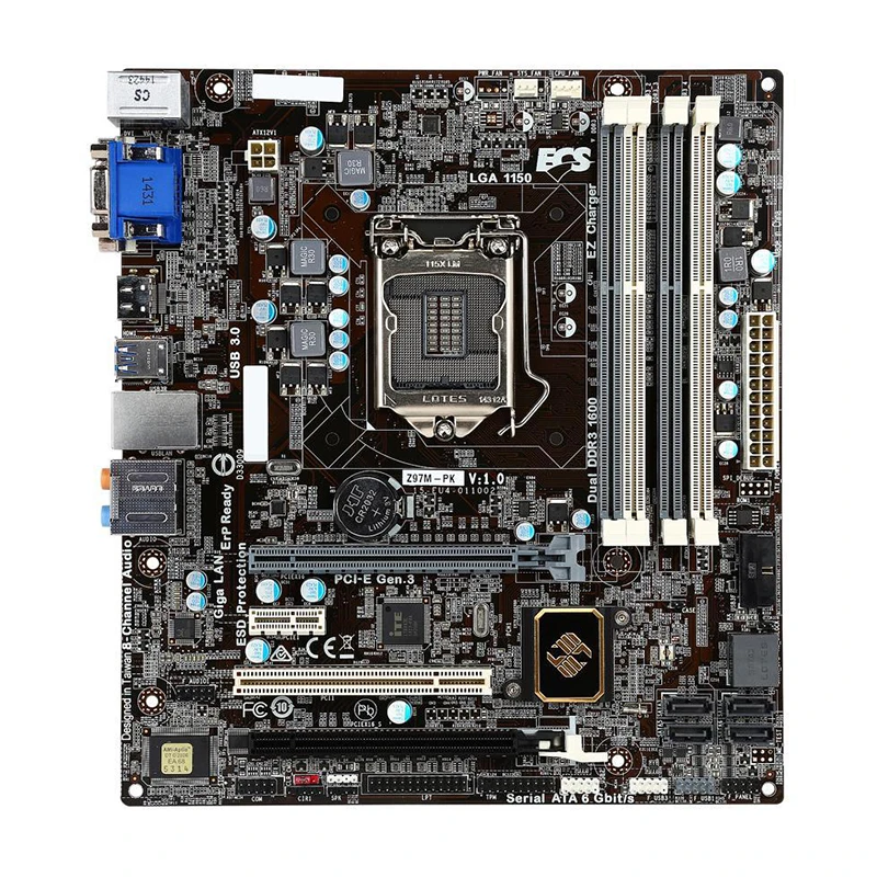

Z97M-PK для ECS LGA 1150 Intel Z97 Z97M оригинальная б/у материнская плата DDR3 32 Гб Core i7 i5 i3 процессор PCI-E 3,0 HDMI USB3.0 Micro ATX