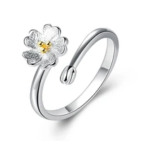 fashion of flower ring of individual character of tide of person of new fund 2021 is sweet opening adjust ring tail ring female