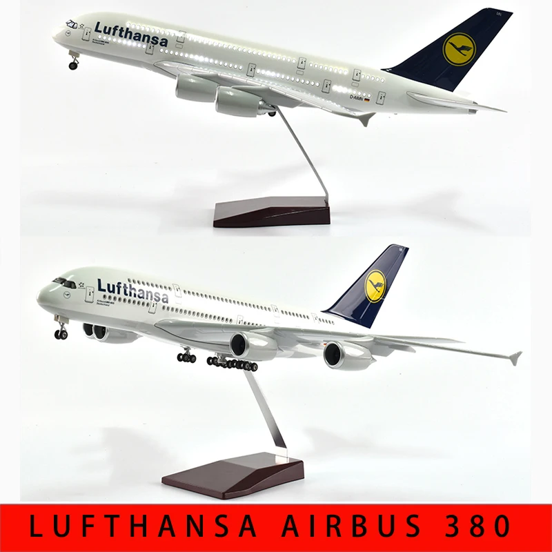 JASON TUTU 47 см модель аэроплана самолет Lufthansa аэробус A380 масштаб 1/160 Литые полимерные