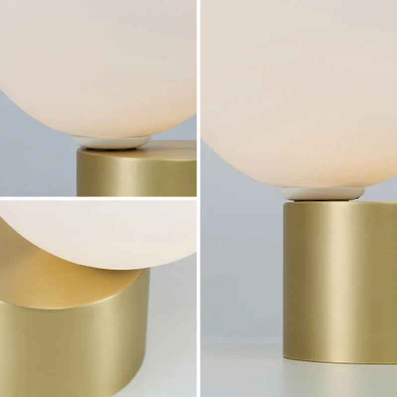 Нордический стеклянный глобус светодиодный настольный светильник для спальни