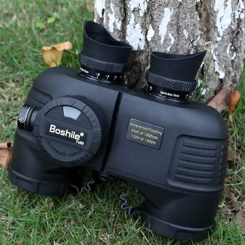 

Profissional Navy Binoculars Military Telescope Waterproof Floating Boshile 7X50 Compass HD Bak4 Powerful Night Vision Nitrogen