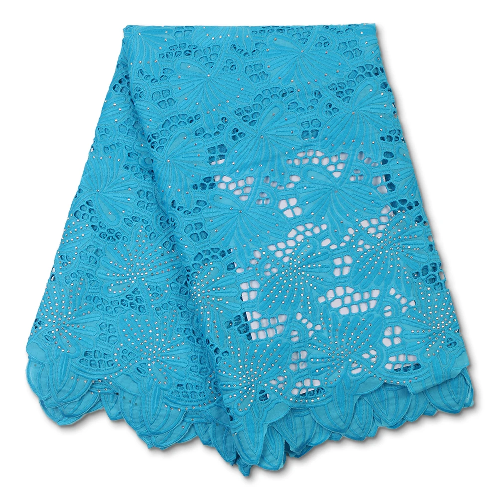 

Pure White African Dry Lace Fabric 2020 High Quality Cotton Lace Swiss Voile Lace In Switzerland Nigerian Lace Fabrics YA3759B-1