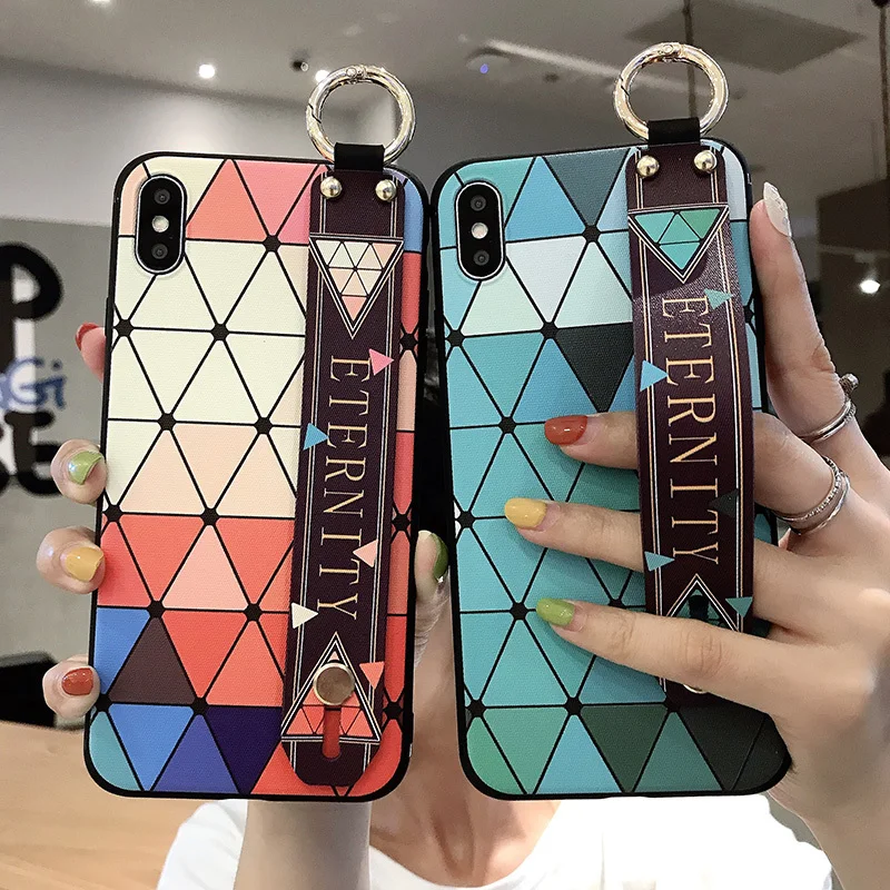 Чехол с ремешком на запястье для Huawei P40 P30 Lite мягкий силиконовый чехол держателем