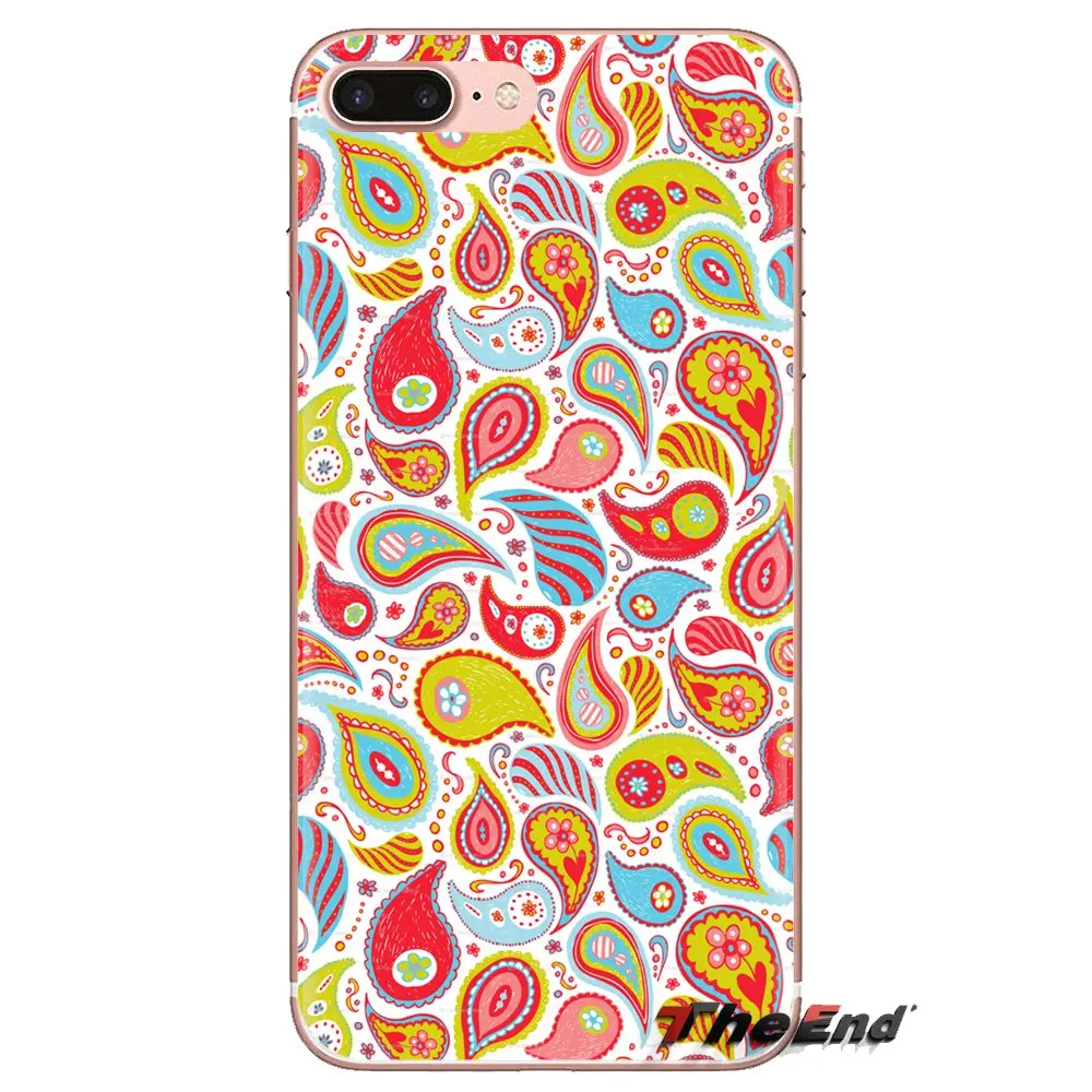 Для huawei G7 G8 P7 P8 P9 Lite Honor 4C 5X 5C 6X Коврики 7 8 9 Y3 Y5 Y6 II 2 Pro 2017 Soft Shell Крышка Пейсли цветком