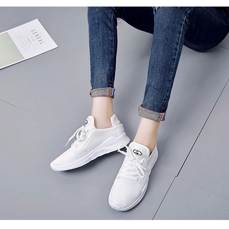 

PAMANNI Women's Comfortable Lace-up Shallow Mesh All-match Sneakers Ladies Vulcanized Shoes Women Casual Sport Lightweight Shoe