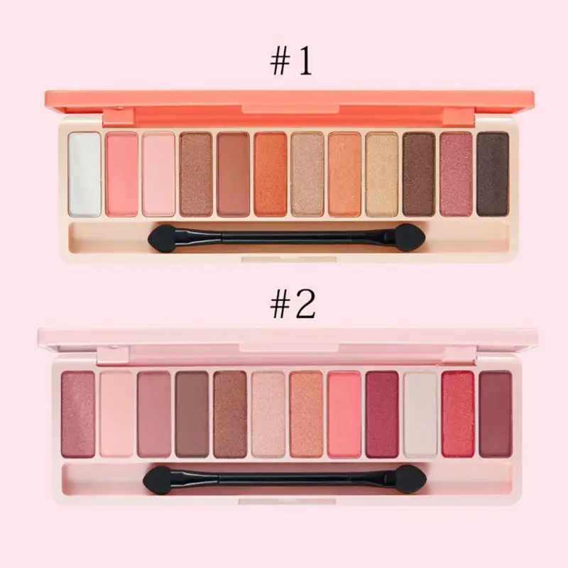 12 цветов Тени для век геометрические тупые земли цвет тыквы поднос макияжа