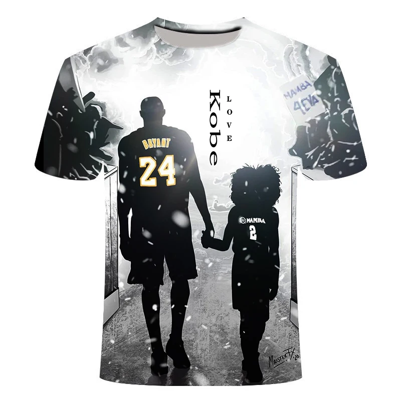 

Summer New Kobe Basketball Print T-shirt 3d Men and Women Summer Short-sleeved T-shirt Tops for Boys and Girls T-shirts