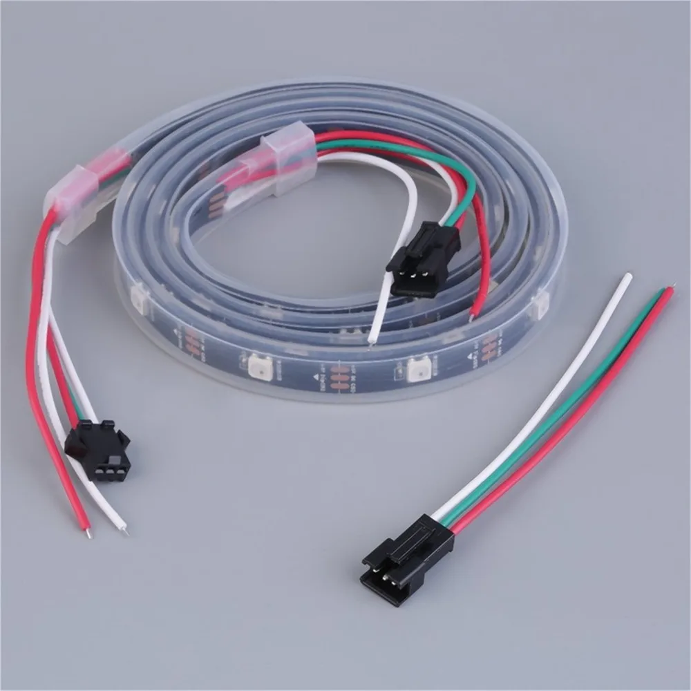 WS2812B 5050 RGB Светодиодная лента 1 м 30 светодиодный индивидуальный адресуемый светильник в полоску изысканно спроектированный прочный