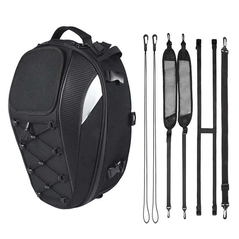 

Motorcycle Tail Bag, Seat Bag, Dual Use Motorcycle Waterproof Helmet Bag for Motorbike, Dirt Bike