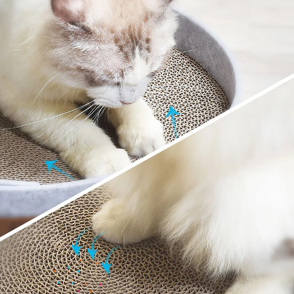 

Scratching Board Corrugated Scratcher Pad Kitten Toy Couch Bed Lounge Sofa Grinding Nails Protecting Furniture