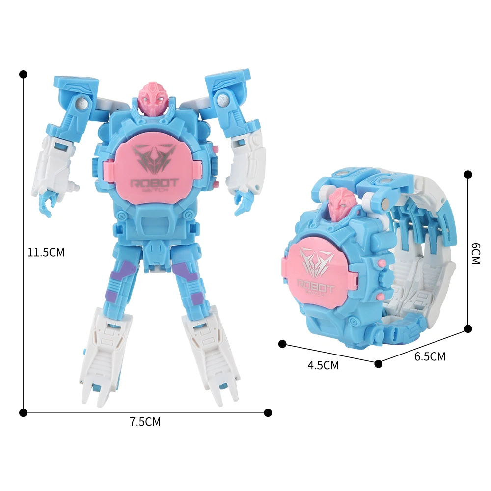 Электронные часы для мальчиков деформационная игрушка робот проекционная