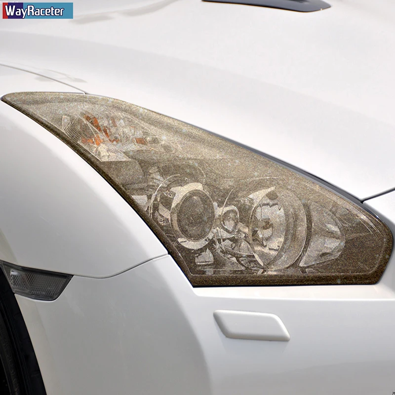 

2 Pcs Car Headlight Protective Film Headlamp Vinyl Transparent Black TPU Sticker For Nissan GTR R35 Nismo 2009-2020 Accessories