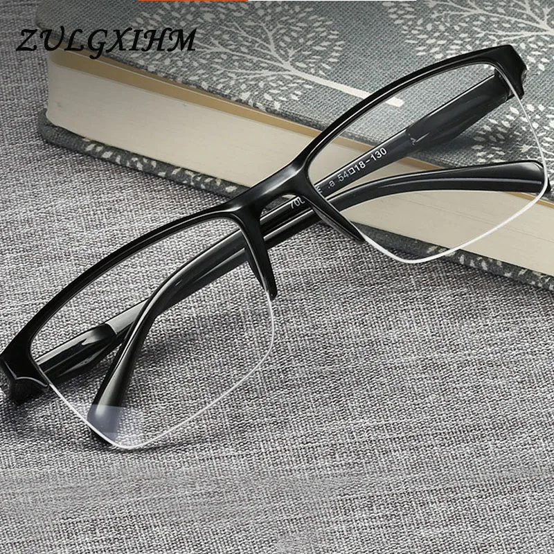 Ультралегкие Полуободковые очки для чтения мужские и женские дальнозоркости + 75