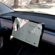 Car Machine Protective Cover Car Screen Protector Auto Screen Visor Frame Navigation Protection For Tesla Model 3/y 2021