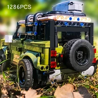 technical 114 scale simulation land defender rover car building block orv vehicel bricks model toys collection for boys gift
