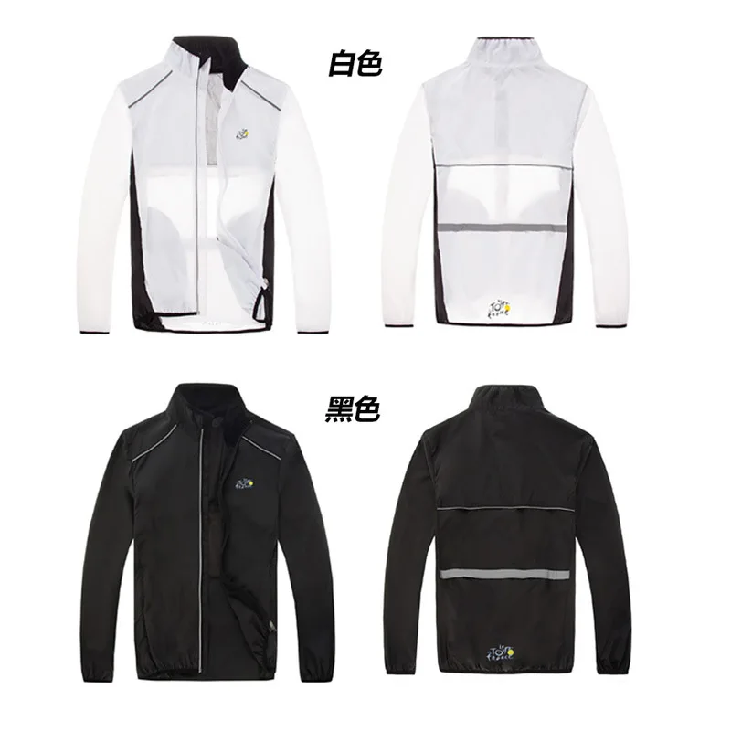 Men Women Waterproof Cycling Jackets High Visibility Windbreaker Bicycle Jacket Windproof Clothing Reflective Bike Coat