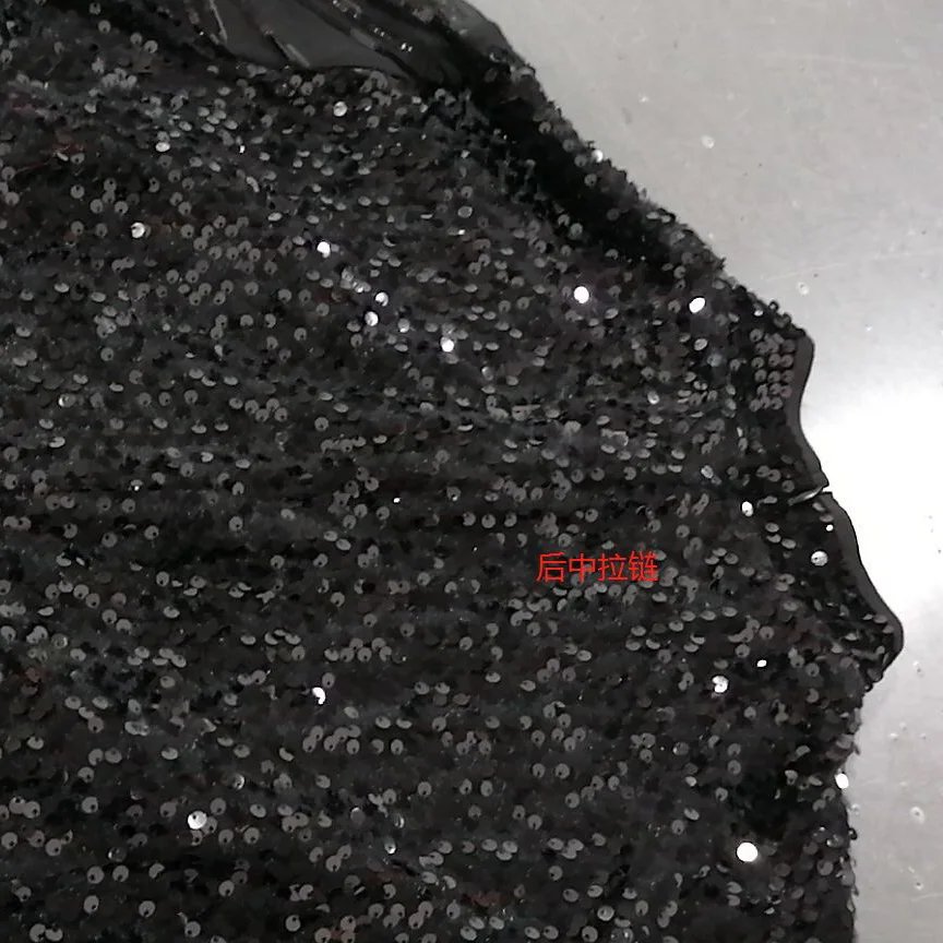 Elegant Black Sequined Jumpsuits Bodycon Long Sleeve High Waist Shinny Luxury Evening Party Night Dinner Rompers & Jumpsuits New