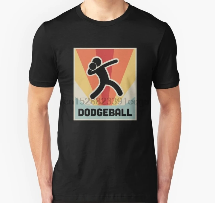 Мужская Винтажная футболка с коротким рукавом 70s DODGEBALL Poster унисекс женская |
