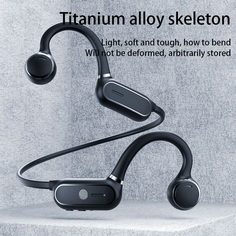 

For Xiaomi Huawei Sony Air conduction touch Bluetooth 5.0 wireless earphone sports waterproof noise reduction with microphone