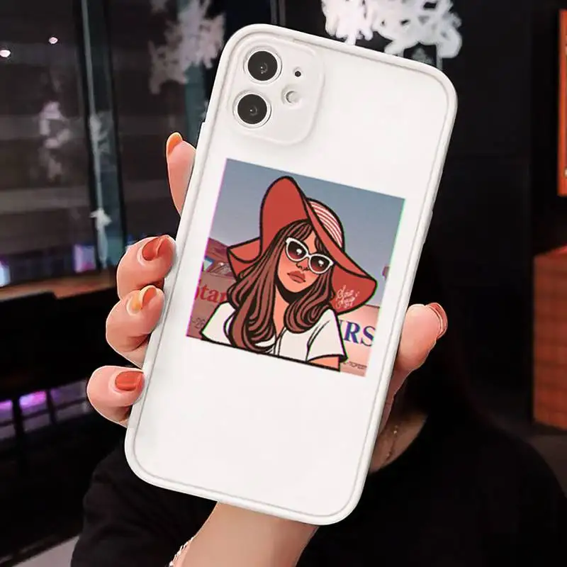 

Lana Del Rey Phone Case Matte transparent For White iPhone 12 Mini 11 Pro XR XS Max 7 8 Plus X Back Cover