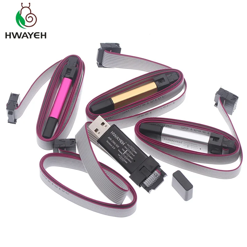 AVR JTAG ICE USB скачать программатор Эмулятор(алюминиевый корпус+ защита от перегрузки по току+ широкое напряжение+ буферный чип+ кабель) для arduino