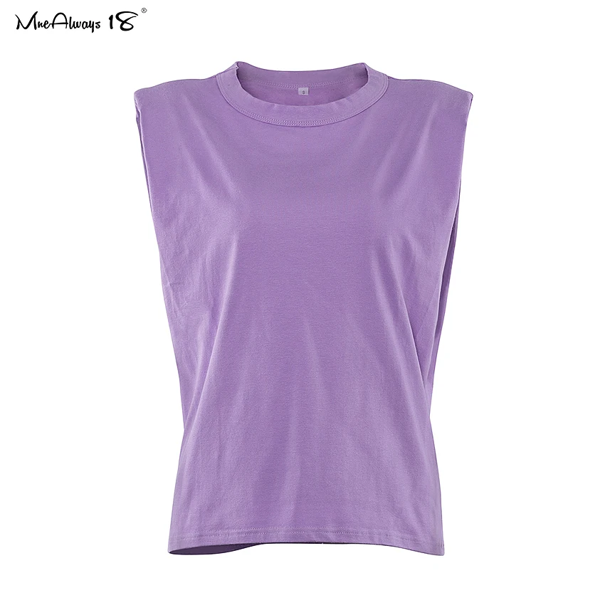 Майка Mnealways18 Женская Повседневная белый Хлопковый базовый трикотажный топ без