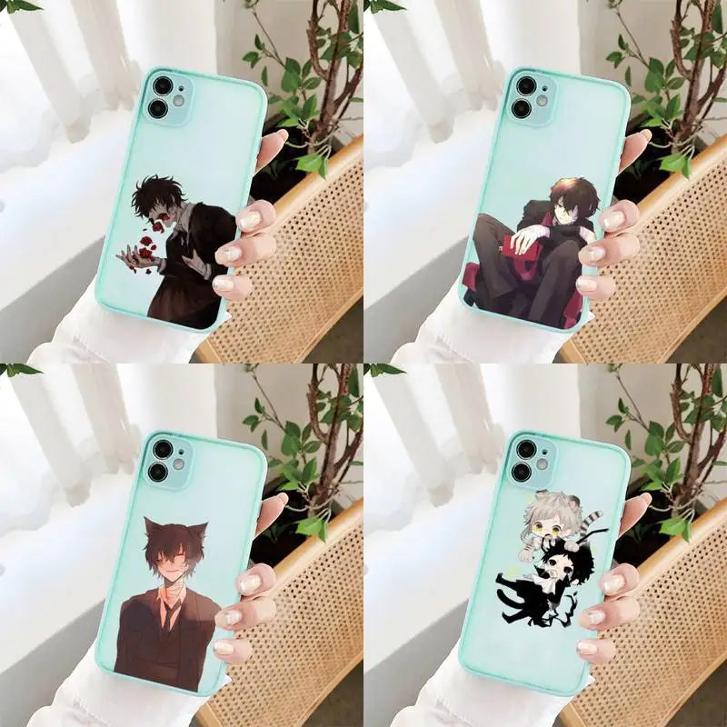 

Bungou Stray Dogs Phone Cases Matte For iPhone 12 11 Pro XS Max XR X 8 7 Plus Camera Protection Bumper cover