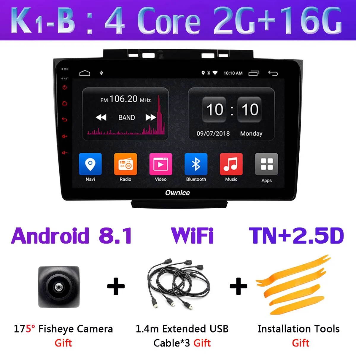 K1-B Ownice K1 K3 K5 K6 автомобильный dvd-плеер gps радио для Haval Hover Greatwall Great Wall H5 H3 2013- CarPlay DSP Adas 360 ° панорамный - Цвет: K1-B