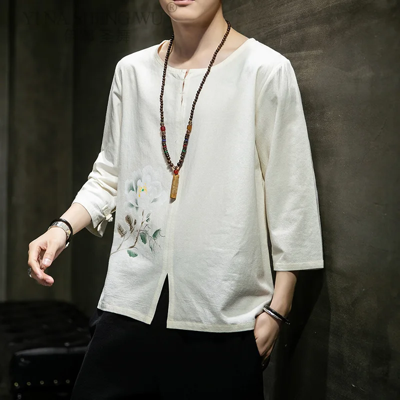 Летняя футболка в японском стиле мужская повседневная свободная одежда