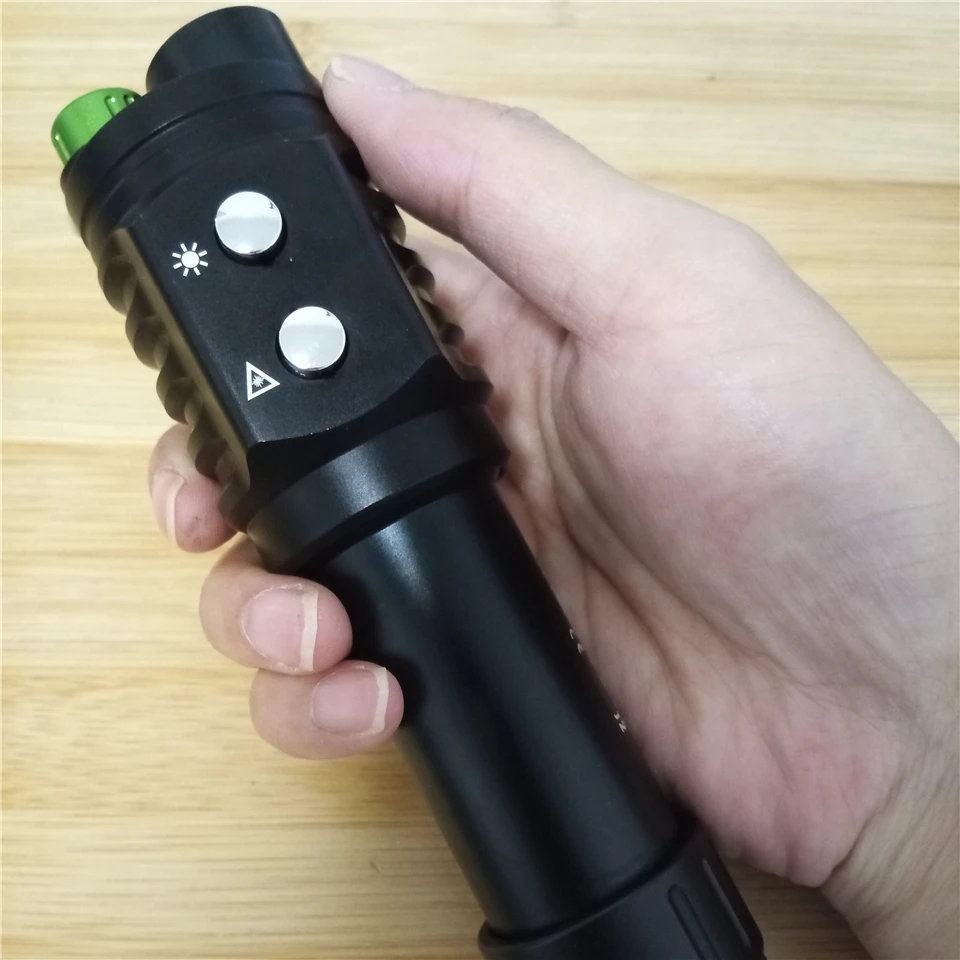 Аркон J2 2 в 1 1000 люмен 100м Подводное погружение вспышки освещения тренировочная команда Ватт Зеленый лазерный светильник для дайвинга.