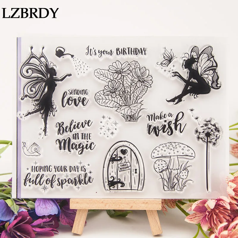 Новинка 2019 г. прозрачные резиновые штампы с изображением ангела девушки