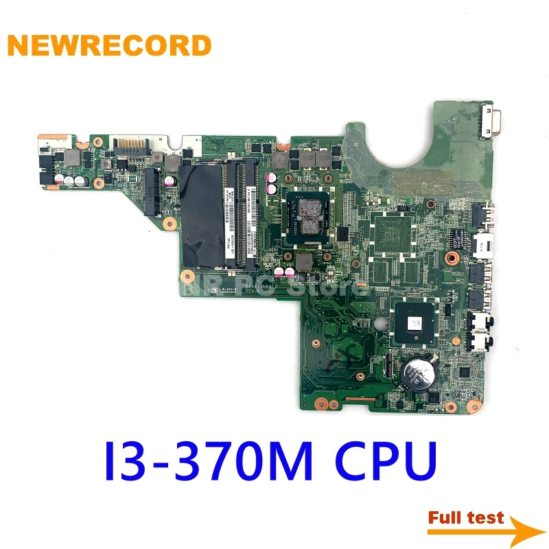 NEWRECORD DAAX1JMB8C0 REV:C 637583-001 For HP Pavilion G62 G42 Laptop Motherboard I3-370M CPU On Board UMA DDR3 Fully Tested