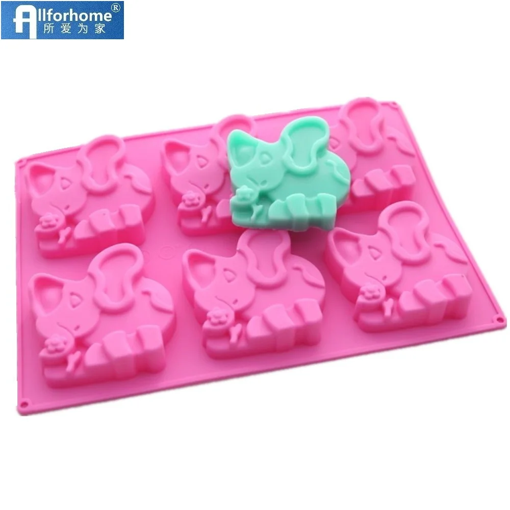 6 Слоник силиконовый противень для выпечки кекса Кекс Маффин чашка Мыло Форма