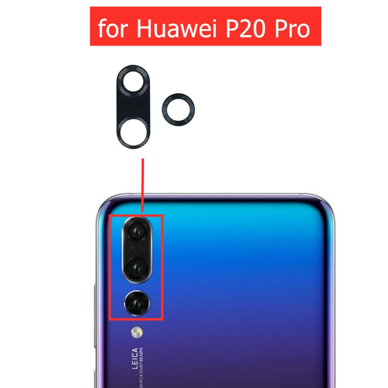 Стеклянный объектив для задней камеры Huawei P20 Pro 2 шт. стекло с клеем 3M замена ремонт