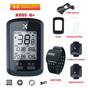GPS велокомпьютер XOSS GG PLUS, водонепроницаемый, IPX7, Bluetooth 4,0, ANT +, Измерение частоты сердечных сокращений