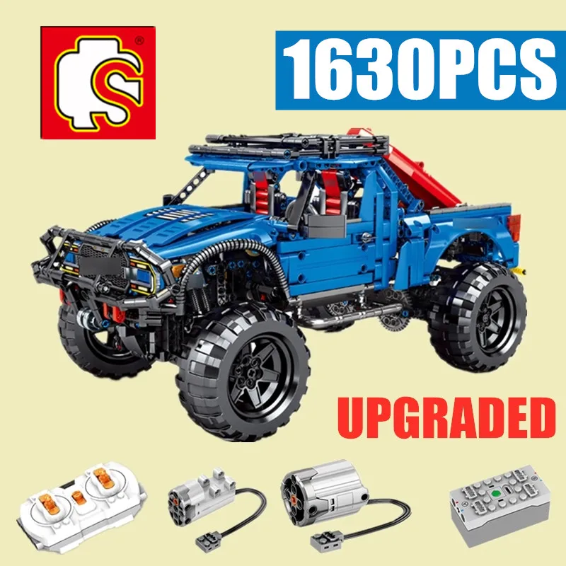 

Technical Sembo Block RC MOTOR Racing Forded F-150 Raptor Pickup Car Truck City Model Building Blocks Kid Boy Gift Toy