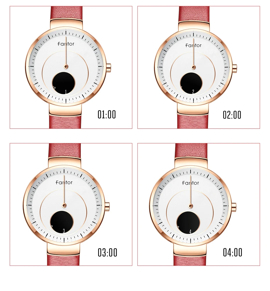 Fantor женские часы люксовый бренд циферблат кожа montre femme женские наручные часы водонепроницаемые relogio feminino