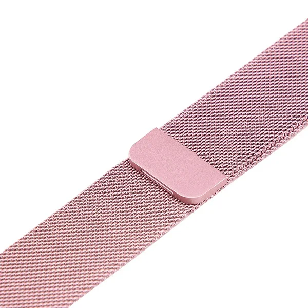 Rose Pink Leecnuo Нержавеющая сталь ремешок для наручных часов для Apple Watch серии 1/2/3 ремешок ремень, 42 мм, 38 мм, версия металлическая Миланский ремешок для часов - Цвет ремешка: Rose Pink