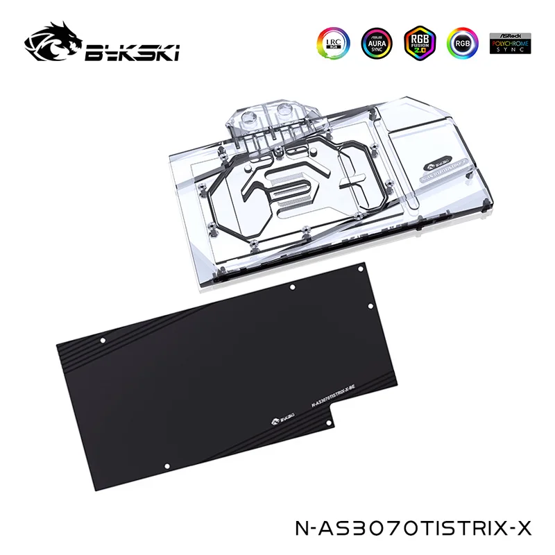 

Bykski GPU Water Cooling Block for ASUS ROG STRIX RTX 3070Ti O8G GAMING with Backplate, N-AS3070TISTRIX-X