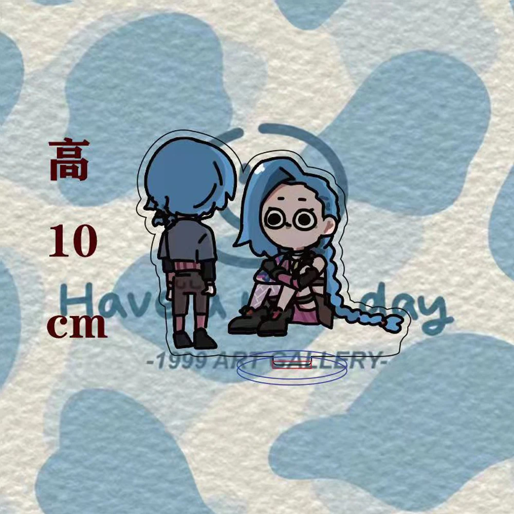 10-14 см Лига Легенд Arcane Jinx Vi Q версия фигурка акриловая настольная подставка |
