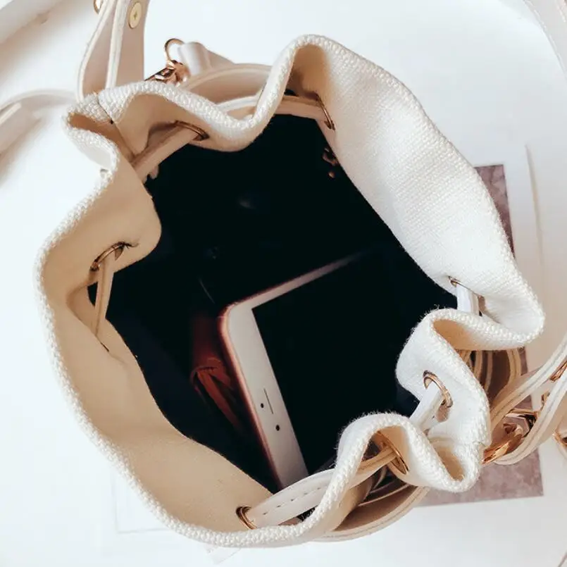 

2021 New Women Hollow Drawstring Bag Fashion Designer Handbag Luxury High Quality Lady Shoulder Crossbody Bags Wild Bucket Bag