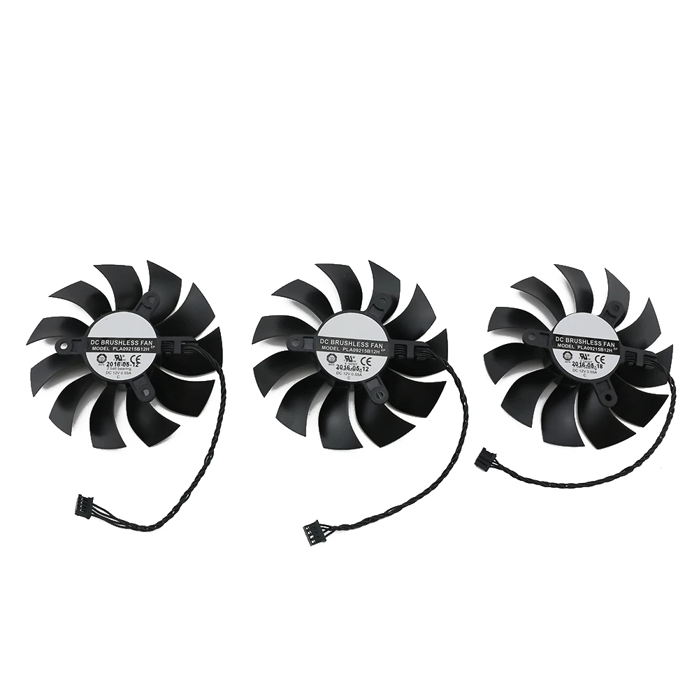 Новинка охлаждающий вентилятор для игровой видеокарты PLA09215B12HH GTX1080 Ti FTW3 ELITE DC12V 0.55A