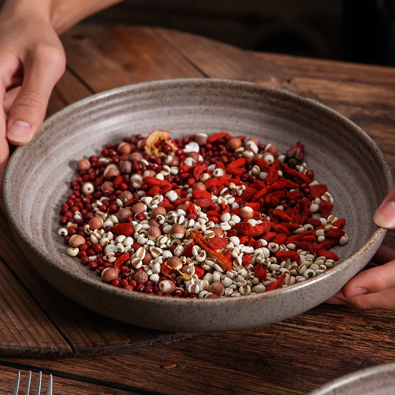 FANCERTY ручной работы Резьбовая керамическая старинная тарелка столовая посуда из