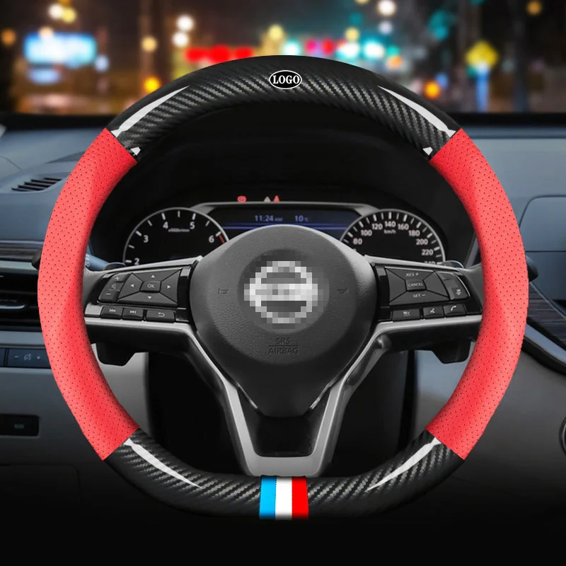

Чехол на руль для Nissan Altima Teana L33, L34, 2013, 2015, 2018, 2019, 38 см
